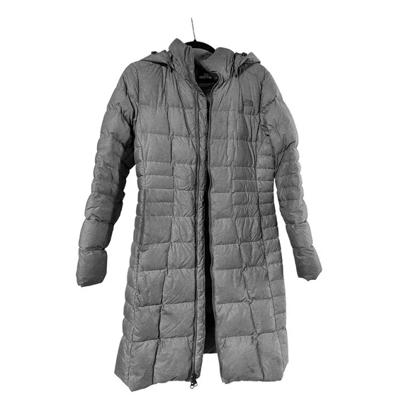 The North Face Metropolis Parka II Gray Goose Down Puffer Coat Womens Medium - Picture 4 of 8